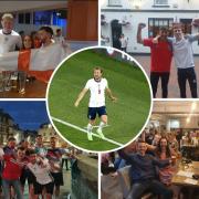 Fans across Weymouth celebrated England's quarter-final victory over Ukraine