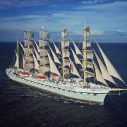 The world’s largest square rigged vessel, Golden Horizon