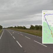 A37 in Dorset will close for multiple nights due to roadworks. Inset: The diversion route Picture: Google
