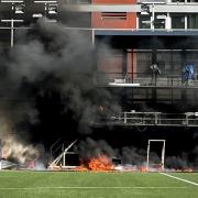 Andorra V England: Fire breaks out at stadium on eve of World Cup qualifier. (PA)