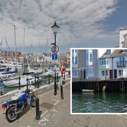 A section of Weymouth Harbour's crumbling walls will begin next month in a bid to protect the area from sea level rises and flooding Pictures: Dorset Council/Maps
