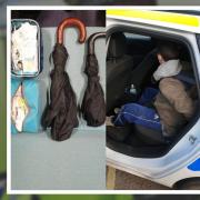 A male has been arrested after medical items were ditched as a man tried to flee police officers last week Picture: North Dorset Police