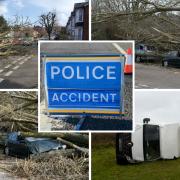 Roads closed as Storm Eunice hits Dorset Pictures: Graham Hunt/Weymouth & Portland Police