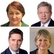 Those who are paid more than £150,000 at Dorset Council from clockwise: John Sellgren, Theresa Levy, Matt Prosser, Vivienne Broadhurst, Aidan Dunn and Sam Crowe, pictures: Dorset Council