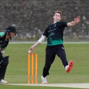 Ollie Breckon of Dorset bowling during the Dorset County Cricket Club v Buckinghamshire County Cricket Club one day NCCA Trophy group 4 at Dorchester - 12th June 2022.  Picture Credit: Graham Hunt Photography