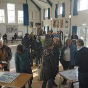 Public feedback event for the solar panel farm at Chickerell, Weymouth at Portesham Village Hall. Picture: Cristiano Magaglio