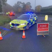 The A351 Sandford Road is closed both ways