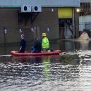 23 people taken to safety and buildings flooded at Dorset industrial estate