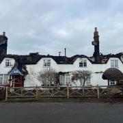 Damage to the thatched cottage in Holt Lane