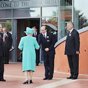 Richard Smith welcomes HRH Queen Elizabeth II to The Tank Museum