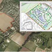 The site location and proposed lay out - courtesy Southern Strategic Land & Bright Space Architects (Image: Dorset Council)