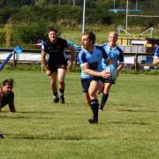 Reece Makin, centre, scored a late consolation try for the Seahorses