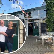 The Galley Bistro is closing. Inset: Beth and Glyn Worthington