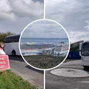 Residents have continued to raise concerns about the traffic problems associated with the shuttle buses which bring the cruise ship passengers into Weymouth town centre from Portland Port