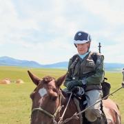 Colonel John Blashford-Snell atop a Mongolian Pony