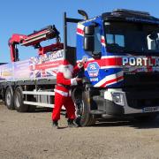 Father Christmas visited Portland Stone who have donated to this year's Toy Appeal