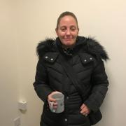 Kelly Tweed, 41, a volunteer for the Lantern Trust. who recently became homeless