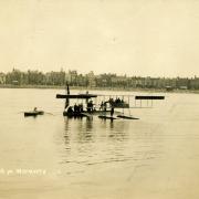 A seaplane in Weymouth Bay, date unknown. (Terry Gale archive).