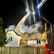 Fire at a thatched home in Gillingham