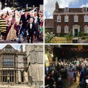 Clockwise from left: B-Side Festival, Blandford Fashion Museum, Dorchester Arts and Dorset Museum and Art Gallery