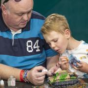 Father and son at South West Model Show