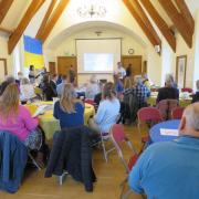 The Ukraine gathering at Dorchester's Brownsword Hall 