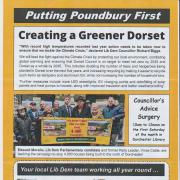 The Lib Dem Focus leaflet featuring Mr Duke - third from left at the back