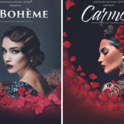 Posters of Carmen and La Boheme by Ukrainian National Opera
