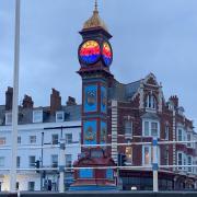 Jubilee Clock lit up