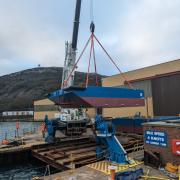 Manor Marine's finished pontoon delivered on Ascension Island