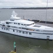 Top-secret multi-million pound superyacht spotted moored in Poole Harbour