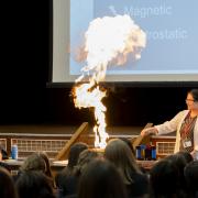 Studens got to experience a range of science experiments at Wey Valley Academy