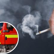 The fire service has warned of the dangers of smoking in relation to starting fires