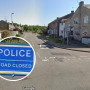 Road closed after lorry crashes into telegraph pole