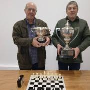 Chris Leeson and Allan Pleasants with their trophies