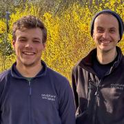 Alex Peel (left) and Bob Burstow, the new gardeners at Sculpture by the Lakes