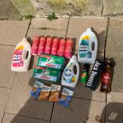 Suspected stolen goods were recovered from police officers out on foot patrol in Dorchester