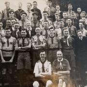 Peter Poyser with scouts in the early 1950s