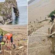 The steps to Durdle Door have now been reopened