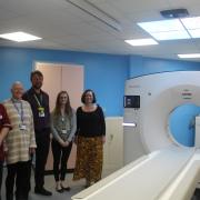 Staff at Weymouth Community Hospital's new CT scanner suite