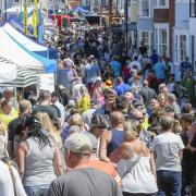 Trinity Road packed with visitors at Fayre in the Square, Saturday may 25