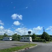 Travellers at Weymouth park and ride