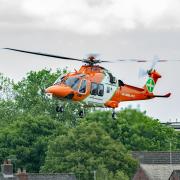 Air ambulance over Dorchester