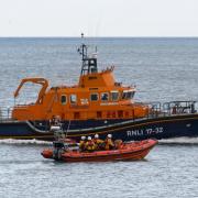 The all weather lifeboat and inshore lifeboat - 25th July 2022.