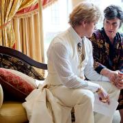 DYNAMIC DUO: Michael Douglas, right, and Matt Damon in Behind the Candelabra