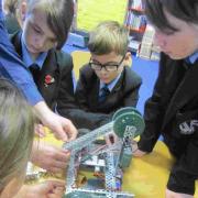 LEARNING TOGETHER: An engineering class at Wey Valley School