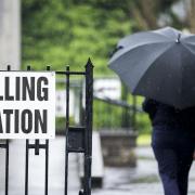 Voter arriving at a polling station