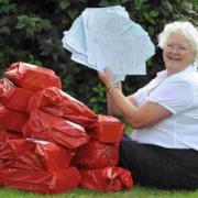 FROM THE FRONTLINE: Councillor Molly Rennie with soldiers’ letters