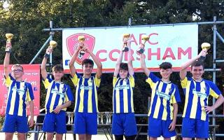 Weymouth Cougars U13s won the Corsham 6-a-side tournament Picture: ANDY CLEETON