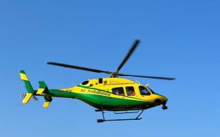 A man has been airlifted to hospital after a head-on crash.
